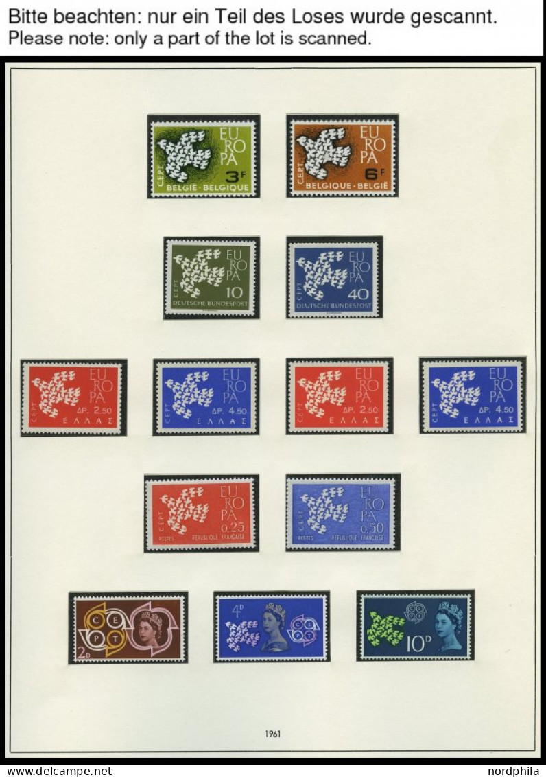 EUROPA UNION , 1961-63, Taube, Stilisierter Baum Und Ornament, Dazu 3 Kleinbogen Von Liechtenstein, Pracht - Sammlungen