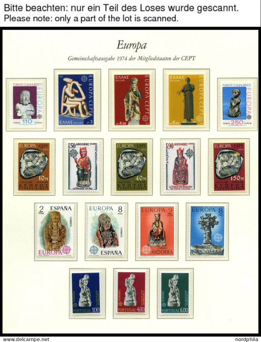 EUROPA UNION , 1974, Skulpturen, Kompletter Jahrgang, Pracht, Mi. 146.70 - Colecciones