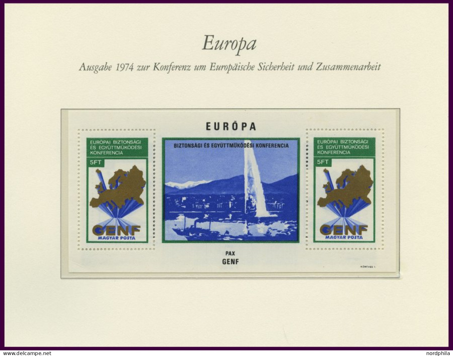 EUROPA UNION , Postfrische Sammlung KSZE Von 1973-83 Auf Borek Falzlosseiten, Mit Bulgarien Bl. 106, Rumänien Bl. 125 Un - Sammlungen