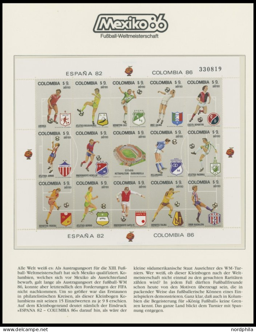 SPORT ,Brief , Fußball-Weltmeisterschaft Mexiko 86 In 3 Borek Spezialalben Mit Blocks, Kleinbogen, Ganzsachenkarten Etc. - Autres & Non Classés