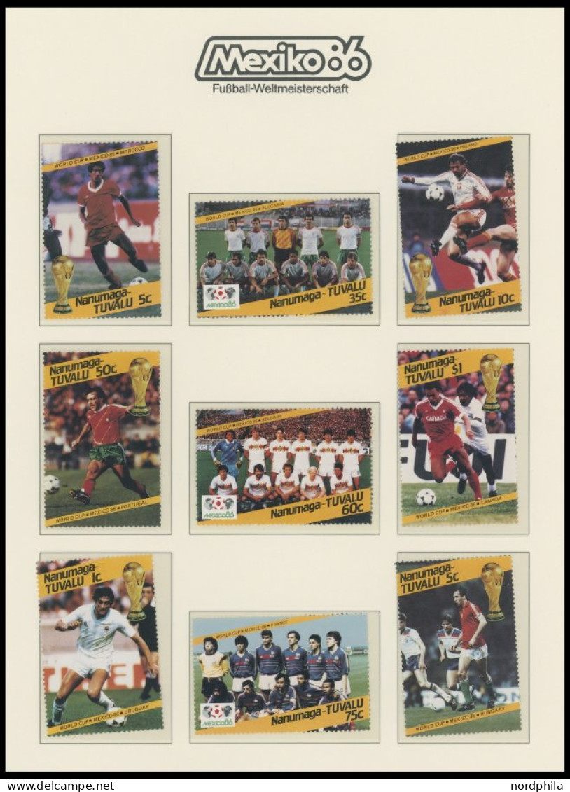 SPORT ,Brief , Fußball-Weltmeisterschaft Mexiko 86 in 3 Borek Spezialalben mit Blocks, Kleinbogen, Ganzsachenkarten etc.