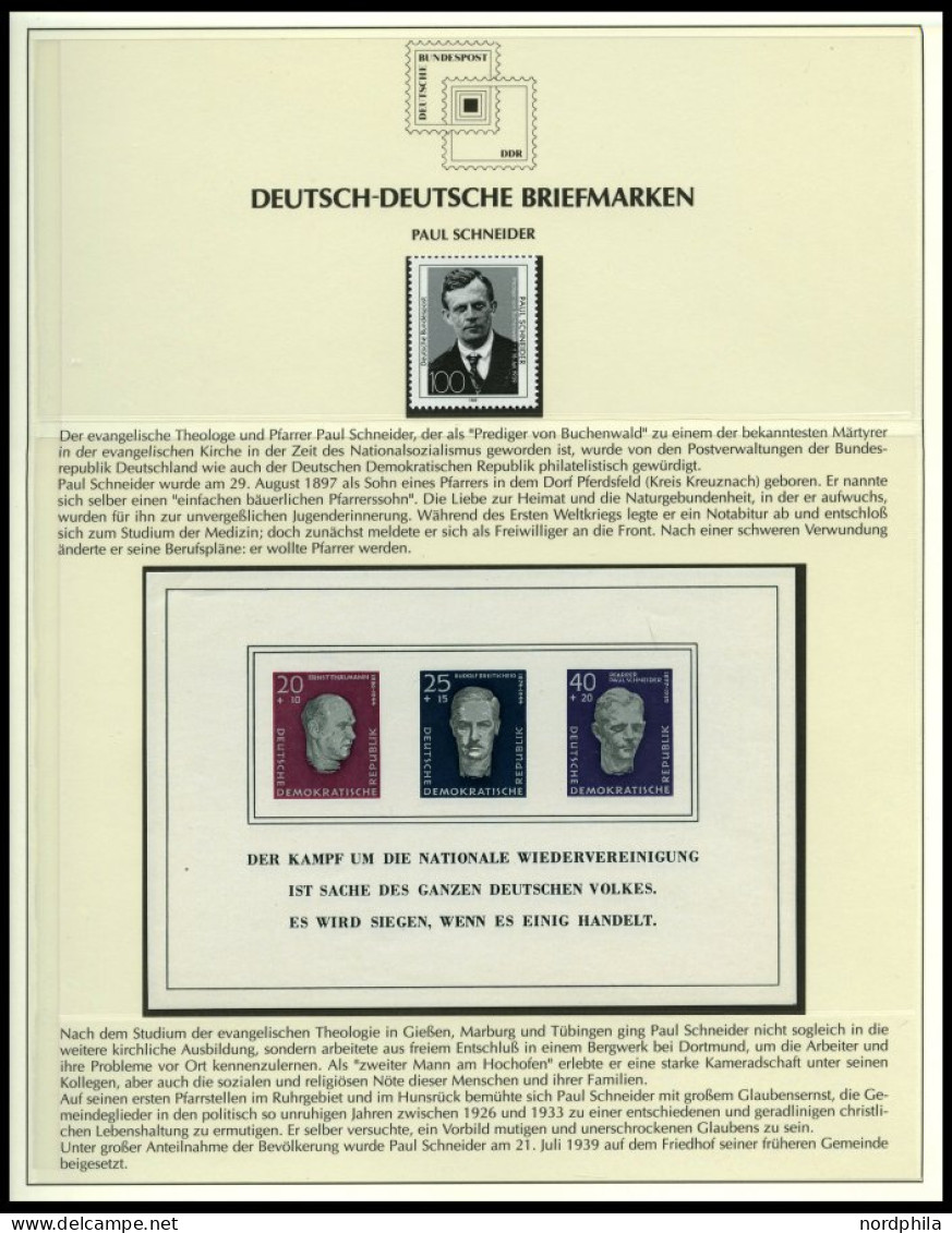 SONSTIGE MOTIVE ,Brief,o , Deutsch-Deutsche Briefmarken Auf Siegerseiten Im Album Und Einem Leitzordner Mit Einzelmarken - Non Classés