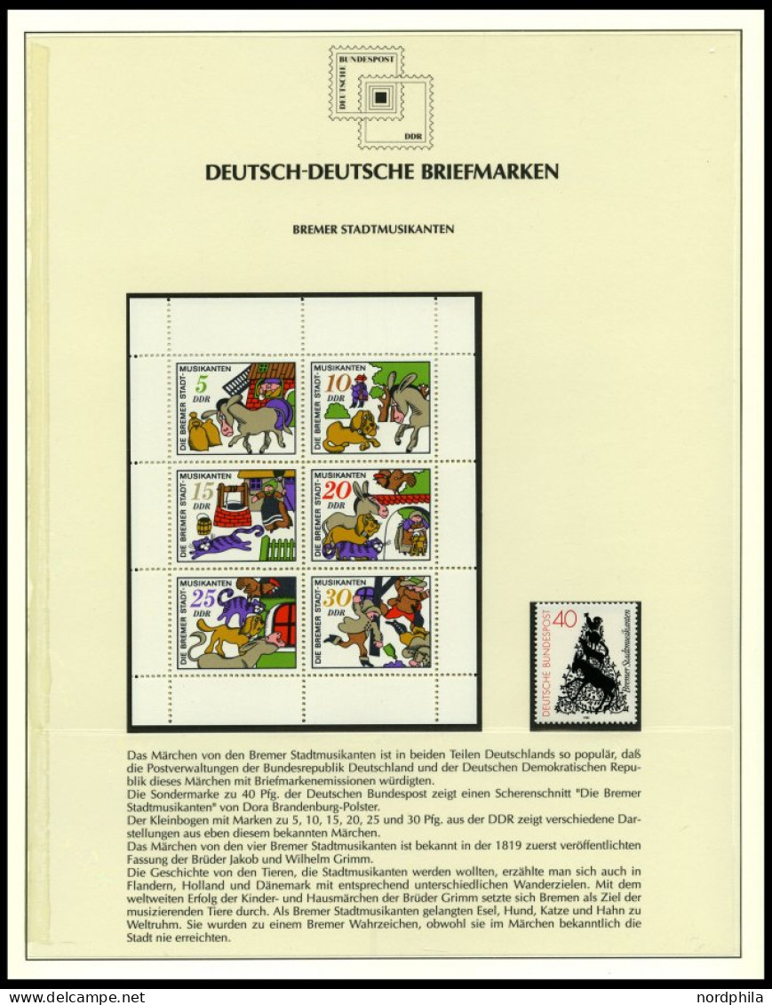 SONSTIGE MOTIVE ,Brief,o , Deutsch-Deutsche Briefmarken auf Siegerseiten im Album und einem Leitzordner mit Einzelmarken