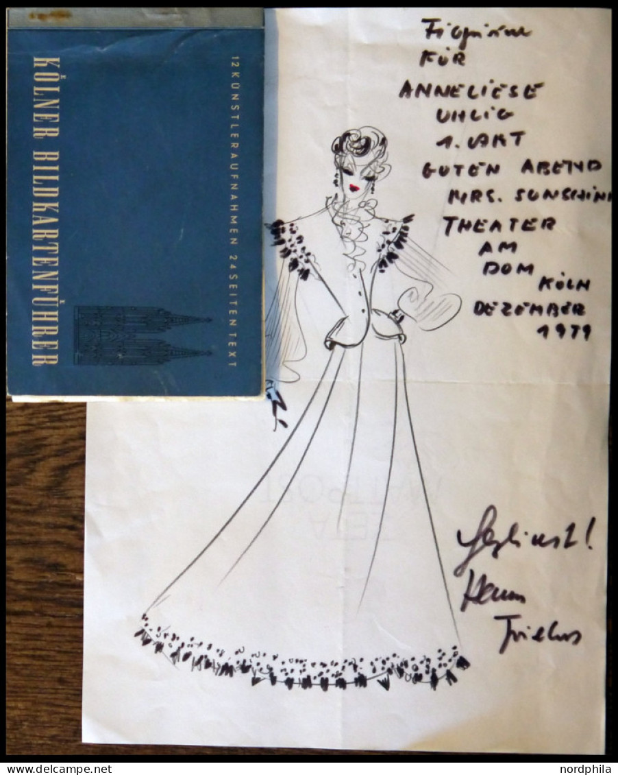 SONSTIGE MOTIVE 1979, Modeschöpfer Hans FRIEDRICH (der Dior Vom Rhein)), Köstumentwurf Für Das Theater Am Dom Auf DIN-A4 - Non Classés