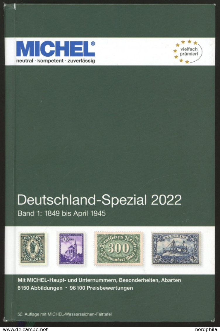 PHIL. KATALOGE Michel: Deutschland-Spezial 2022, Band 1: 1849 Bis April 1945, Alter Verkaufspreis: EUR 94.- - Filatelia E Historia De Correos