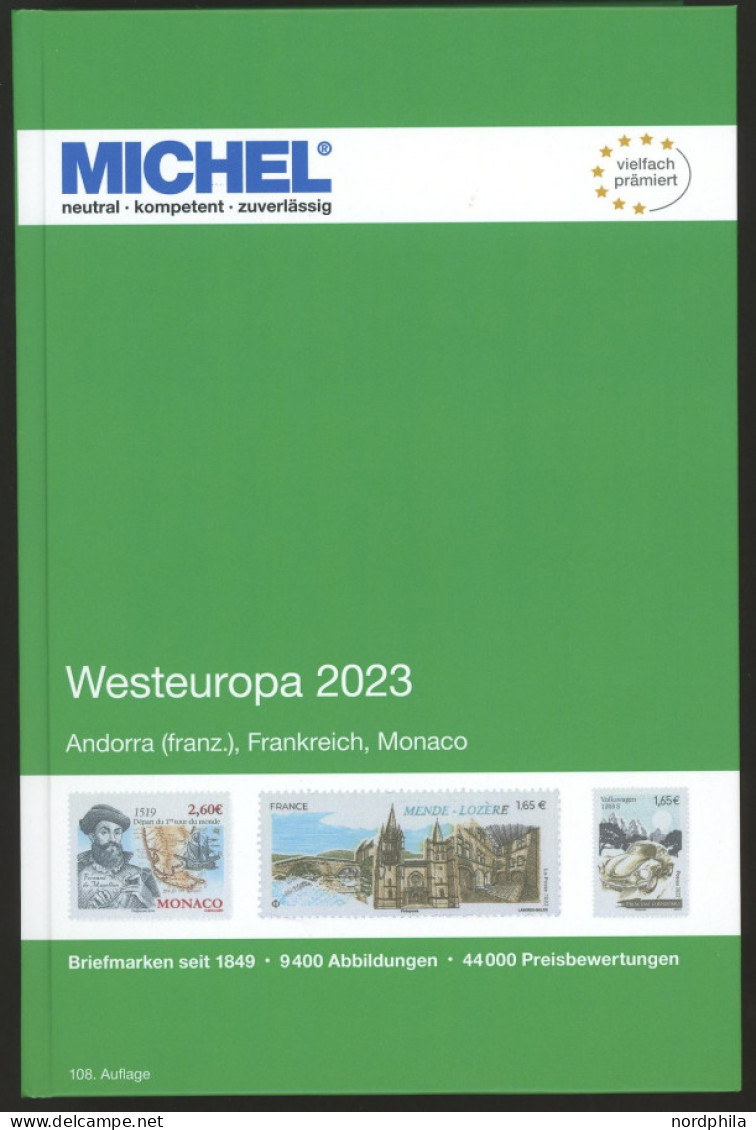 PHIL. KATALOGE Michel: Europa Band 3, Westeuropa 2023, Andorra (frz.), Frankreich, Monaco, Alter Verkaufspreis: EUR 72.- - Filatelie En Postgeschiedenis