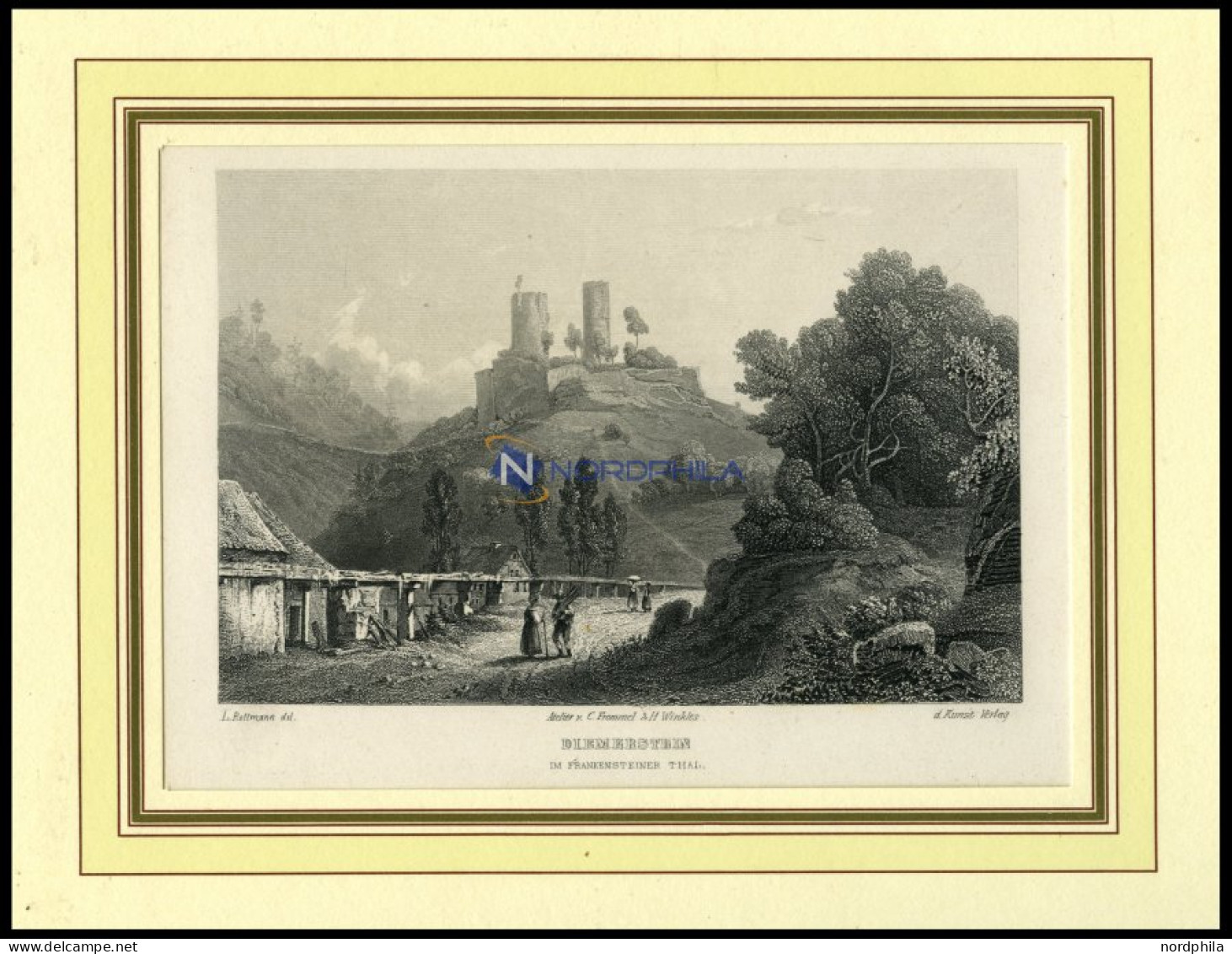 DIEMERSTEIN IM FRANKENSTEINER TAL, Stahlstich Von Rottmann/Frommel/Winkles Um 1840 - Estampes & Gravures