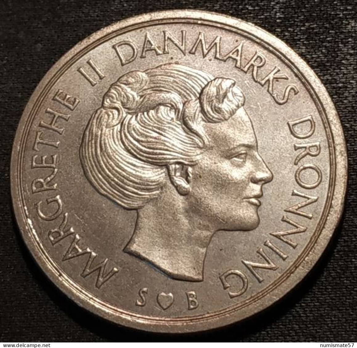 DANEMARK - DENMARK - 5 KRONER 1977 - Margrethe II - KM 863.1 - Danimarca