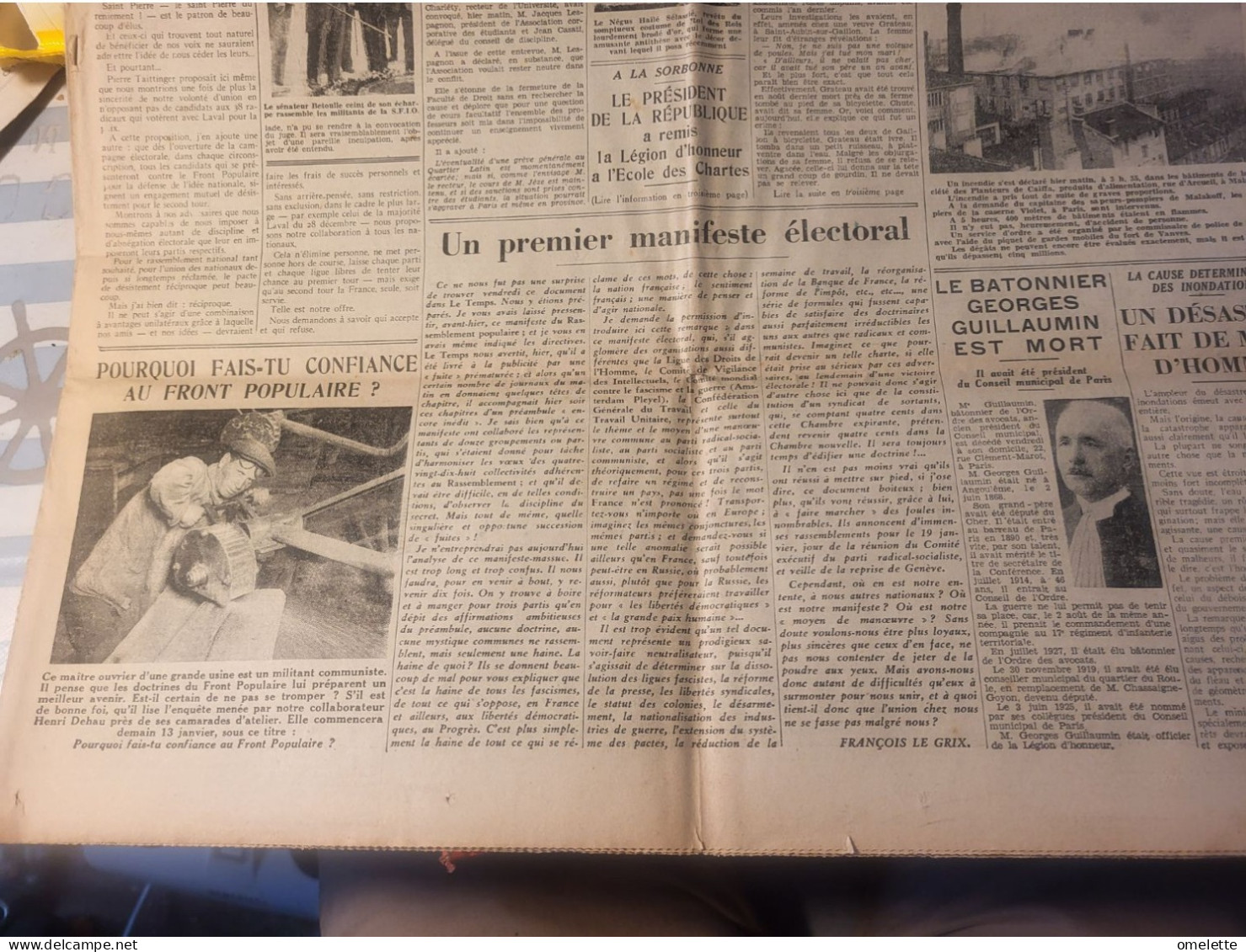 AMI PEUPLE 36/MAIN TENDUE HERRRIOT/CHANCEL ETHIOPIE/MALAKOFF INCENDIE/GAILLON ASSASSINAT/STAVISKY - Otros & Sin Clasificación