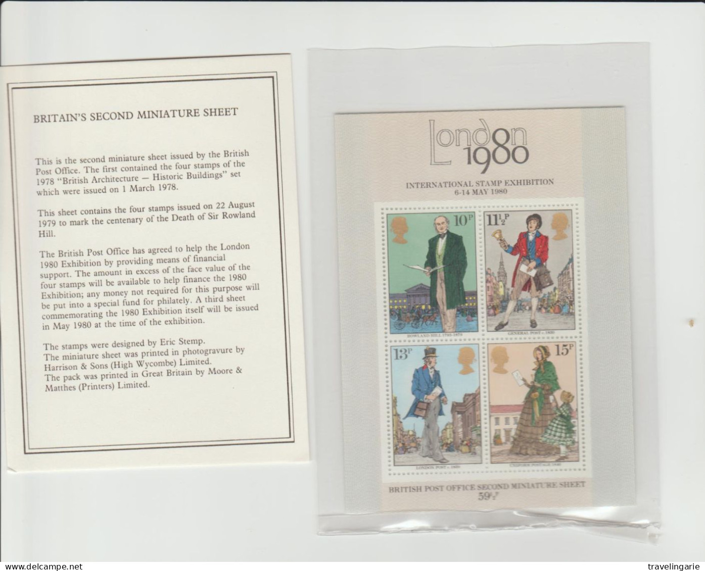 Great Britain 1979 Sir Rowland Hill S/S In Official Folder MNH ** - Blocks & Kleinbögen
