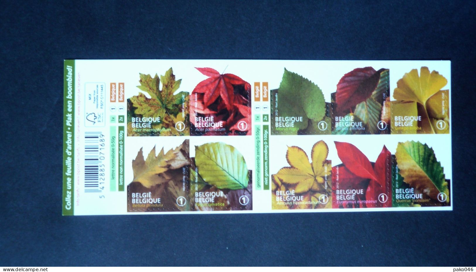 B132** - Neuf – 2012 –Carnet De Timbres-poste. Collez Une Feuille D’arbre  Carnet De 10 Timbres Autocollants - 2002-… (€)