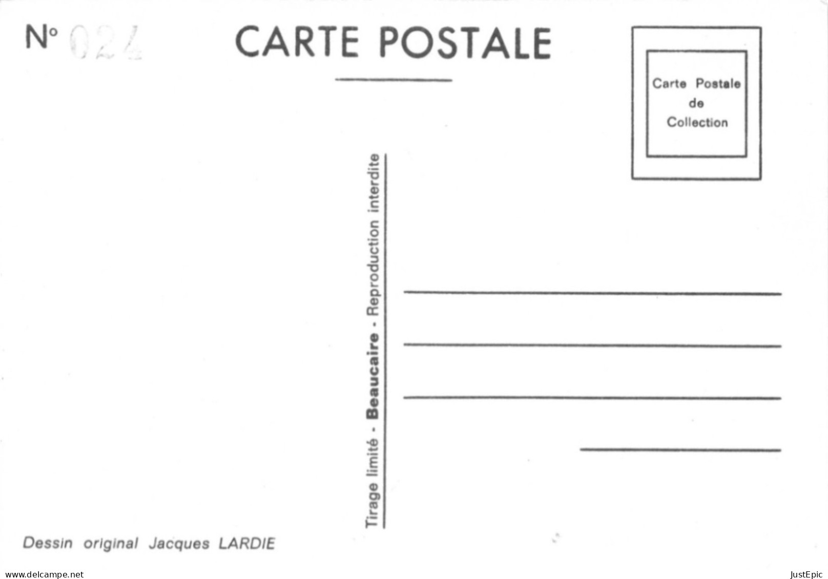 LARDIE Jihel Tirage  85 Ex. Tixier-Vignancour # Avocat # Extrême Droite # Franc-maçonnerie # Antisémitisme CPM - Sátiras