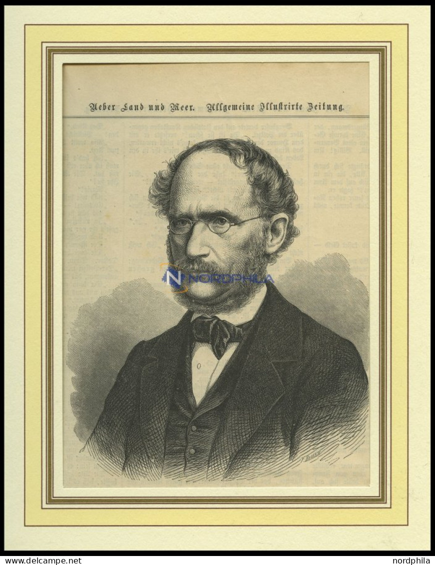 Melchior Nehr, Heimatdichter, Holzstich Nach Kriehuber Um 1880 - Lithographies