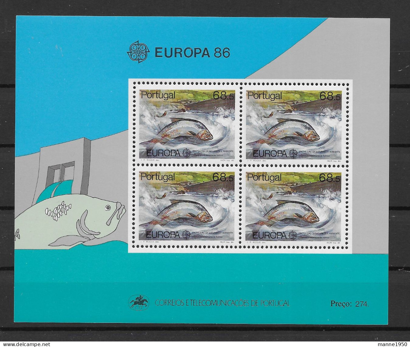 Portugal 1986 Europa/Cept Block 50 Postfrisch - Blocks & Sheetlets