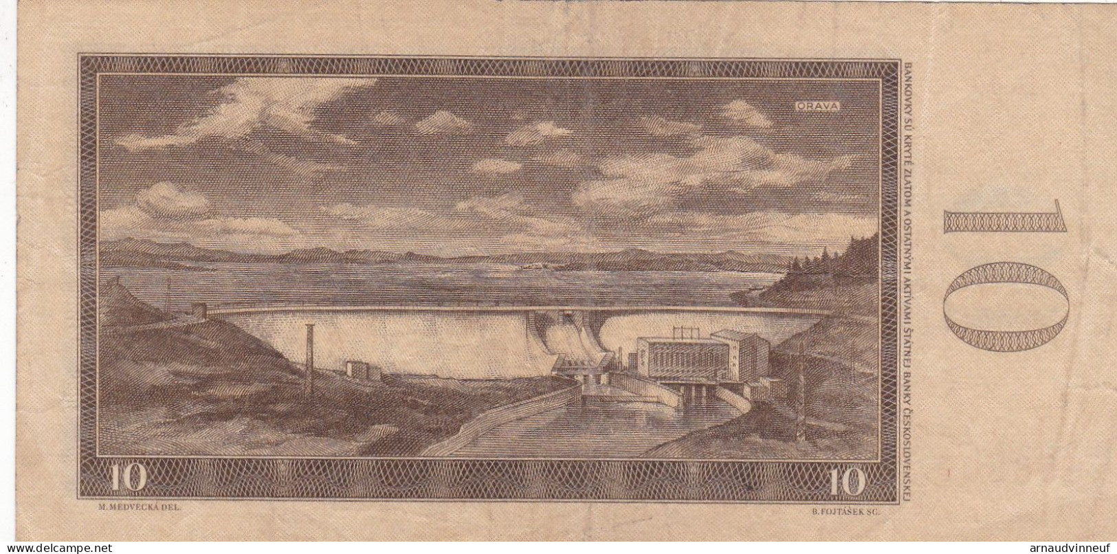 BILLET DE 10  DESAT KORUN 1960 - Checoslovaquia