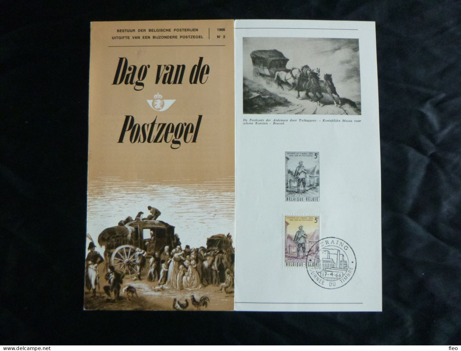 1966 1367 NL FOLDER : " Journée Du Timbre -Dag Van De Postzegel " - 1961-1970