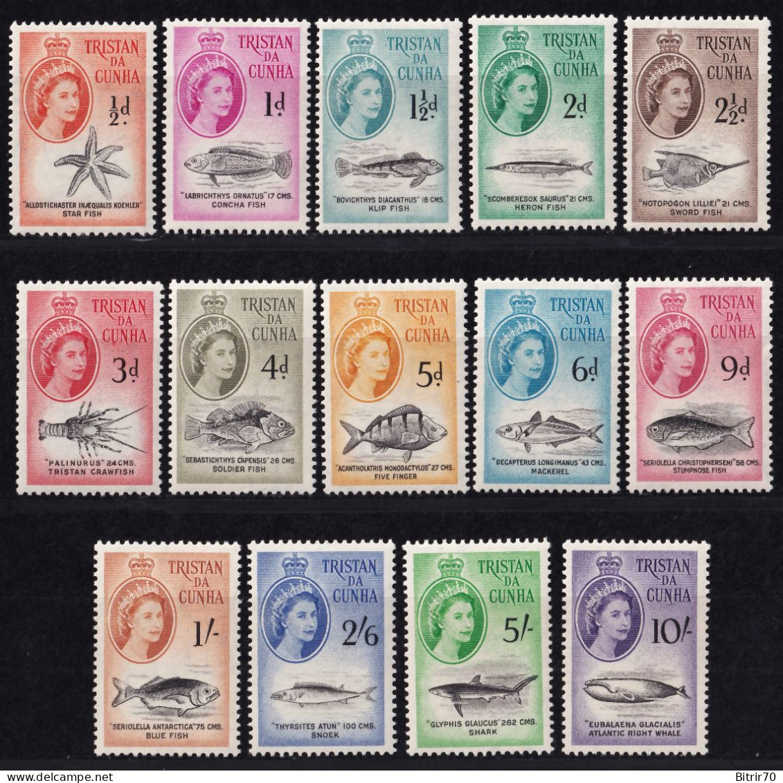 Tristan Da Cunha. 1960 Y&T. 28 / 41, MNH. - Tristan Da Cunha