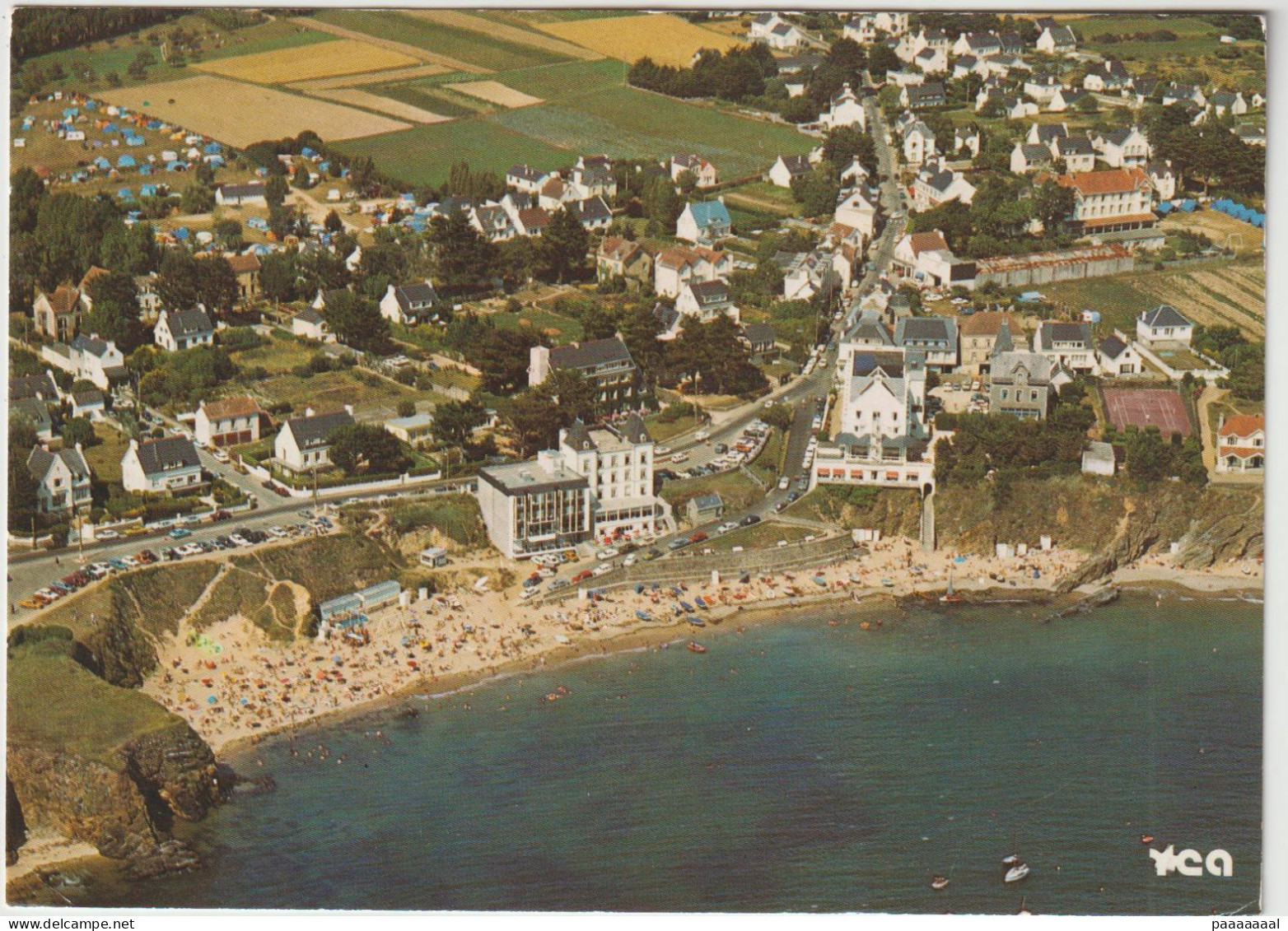 LE POULDU  LA PLAGE DES GRANDS SABLES ET LES HOTELS - Le Pouldu