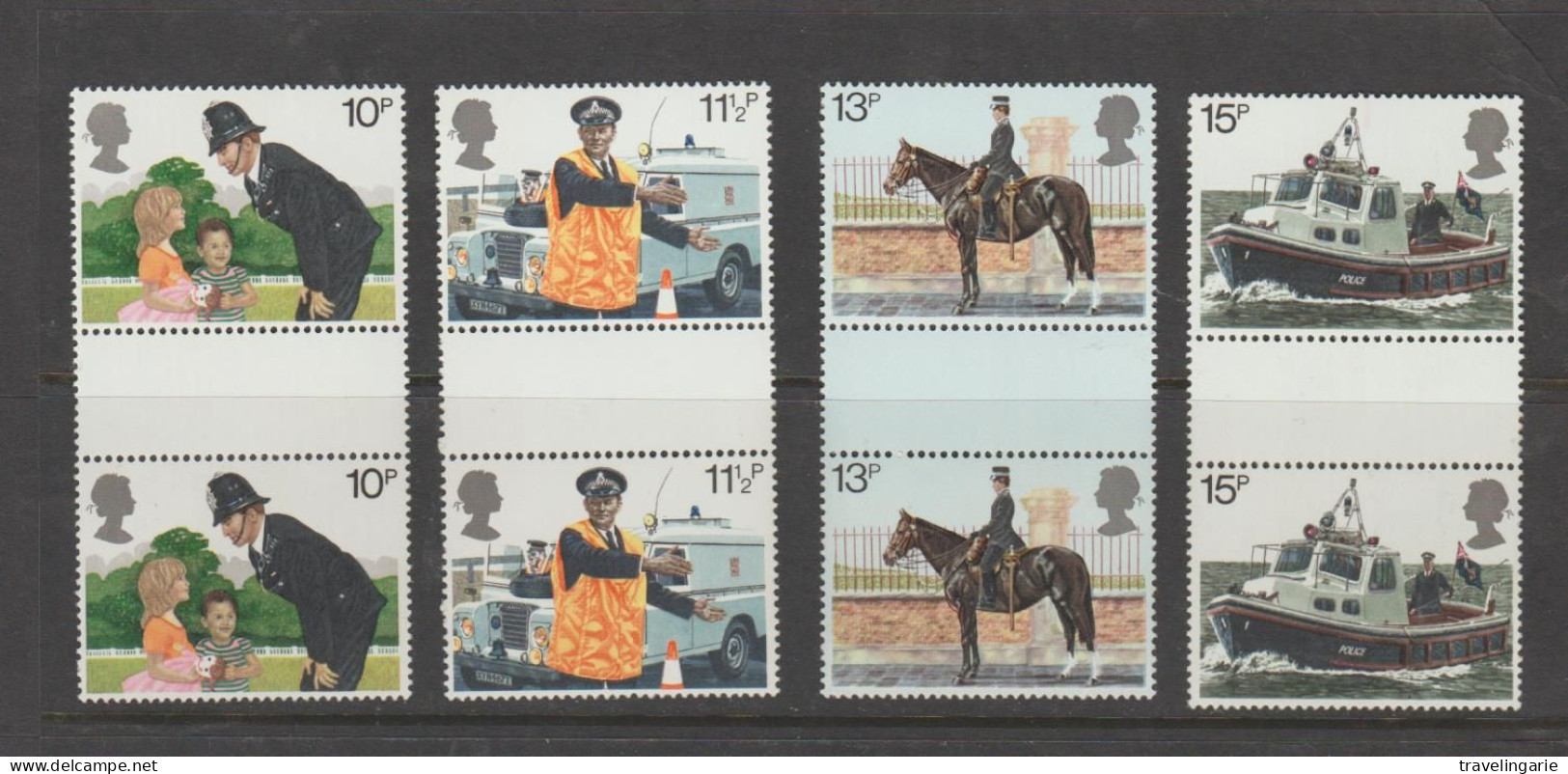 Great Britain 1979 150-th Anniversary Metropolitian Police  HORSE Gutterpairs MNH ** - Horses