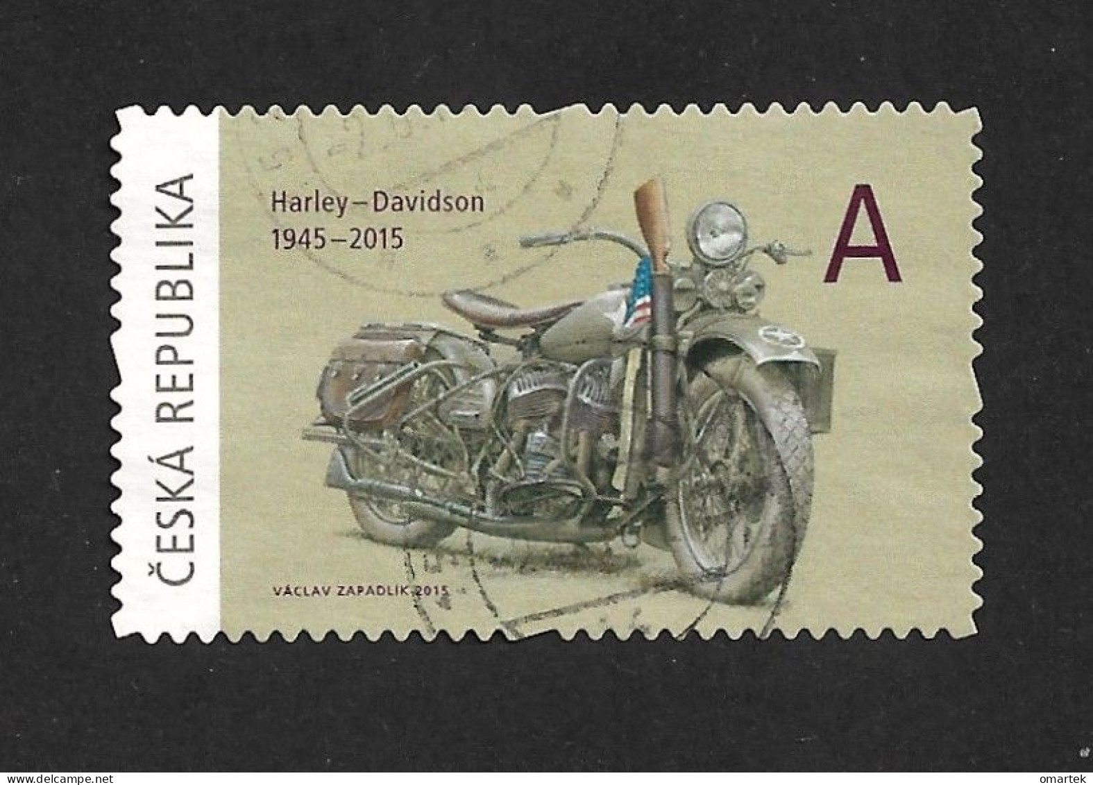 Czech Republic 2015 ⊙ Mi 833 Sc 3628 Harley-Davidson Motorcycle. Tschechische Republik C1 - Used Stamps