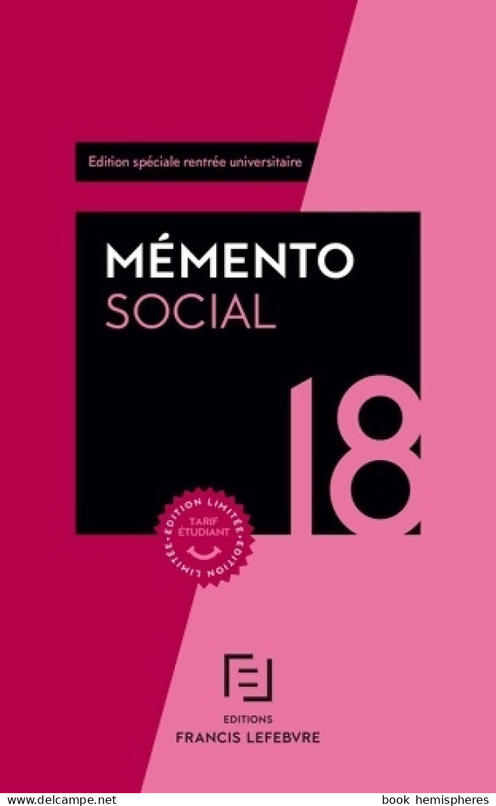 Mémento Social (2018) De Francis Lefèbvre - Droit