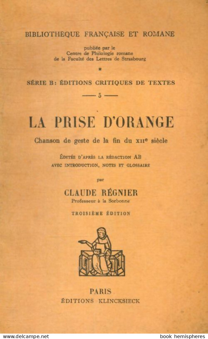 La Prise D'Orange (1970) De Claude Régnier - Muziek