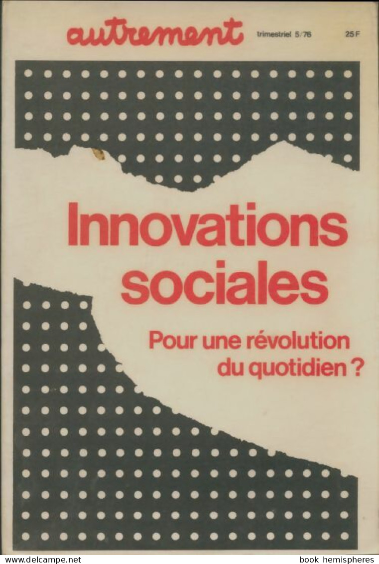 Innovations Sociales (1976) De Collectif - Wetenschap