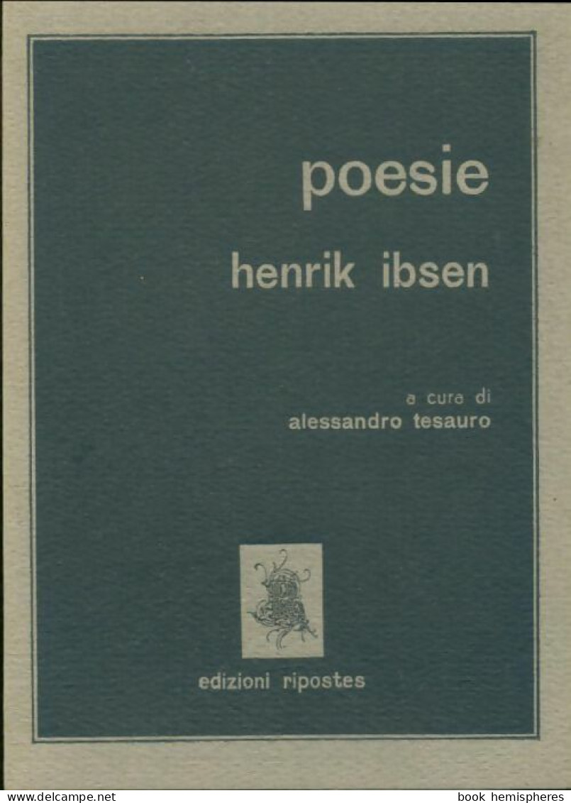 Poesie (1982) De Henrick Ibsen - Altri & Non Classificati