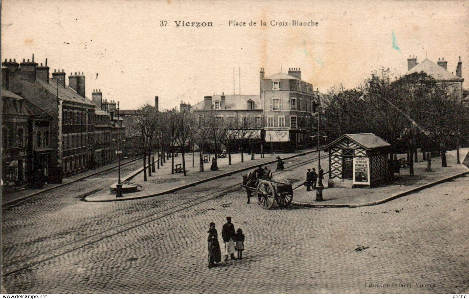 N°545 W -cpa Vierzon -place De La Croix Blanche- - Vierzon