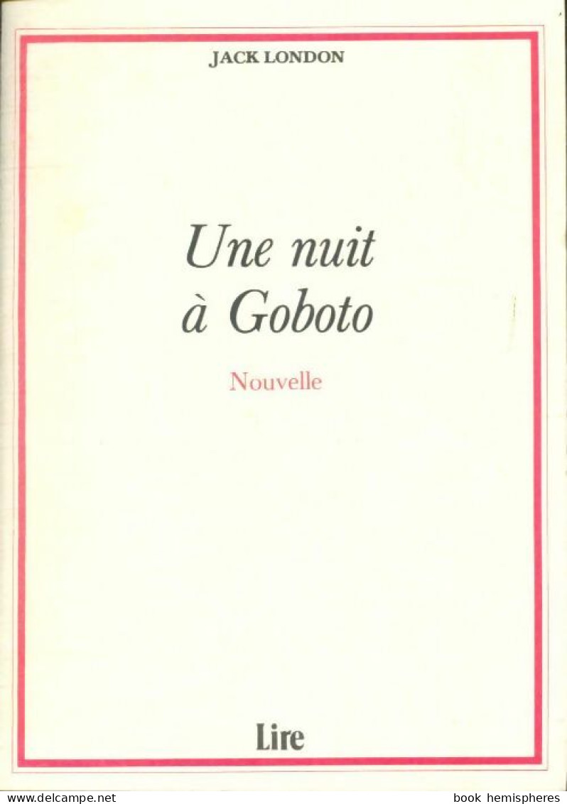 Une Nuit à Goboto (1978) De Jack London - Natur