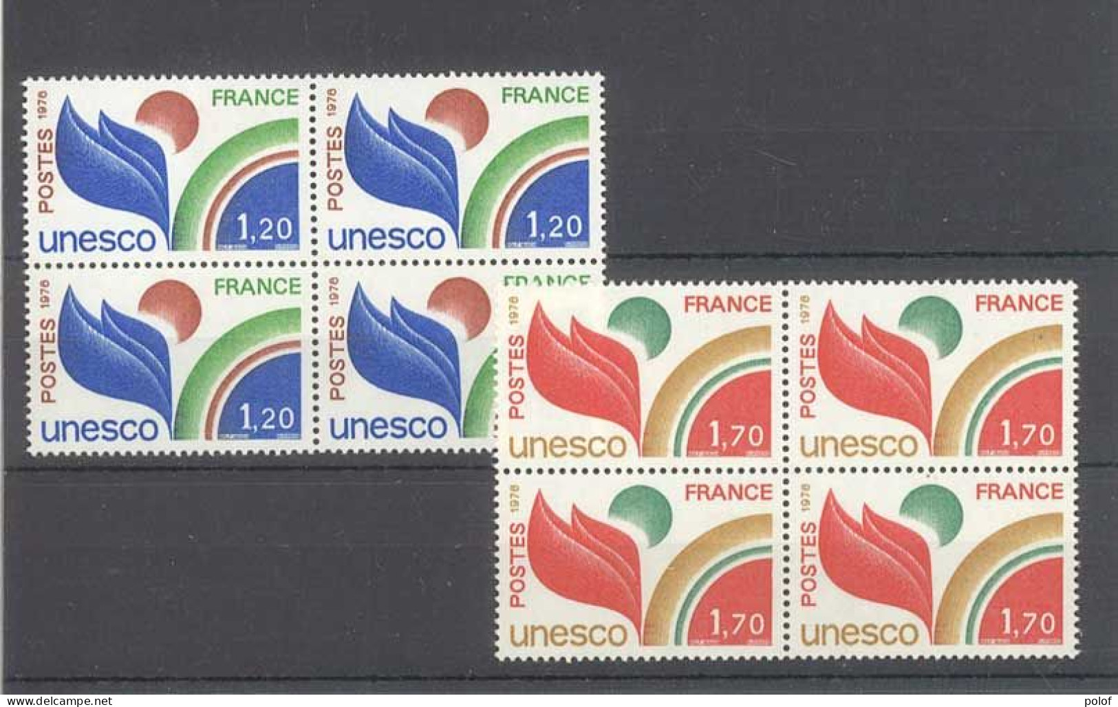 TIMBRE DE SERVICE - Unesco - 2 Blocs De 4 Timbres - Yvert 56-57 - Neuf Sans Trace De Charnière - Ungebraucht