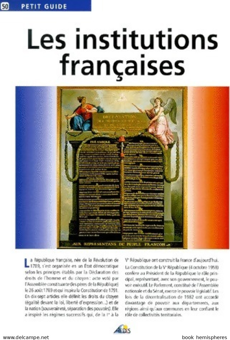 Les Institutions Françaises (2002) De Collectif - Histoire