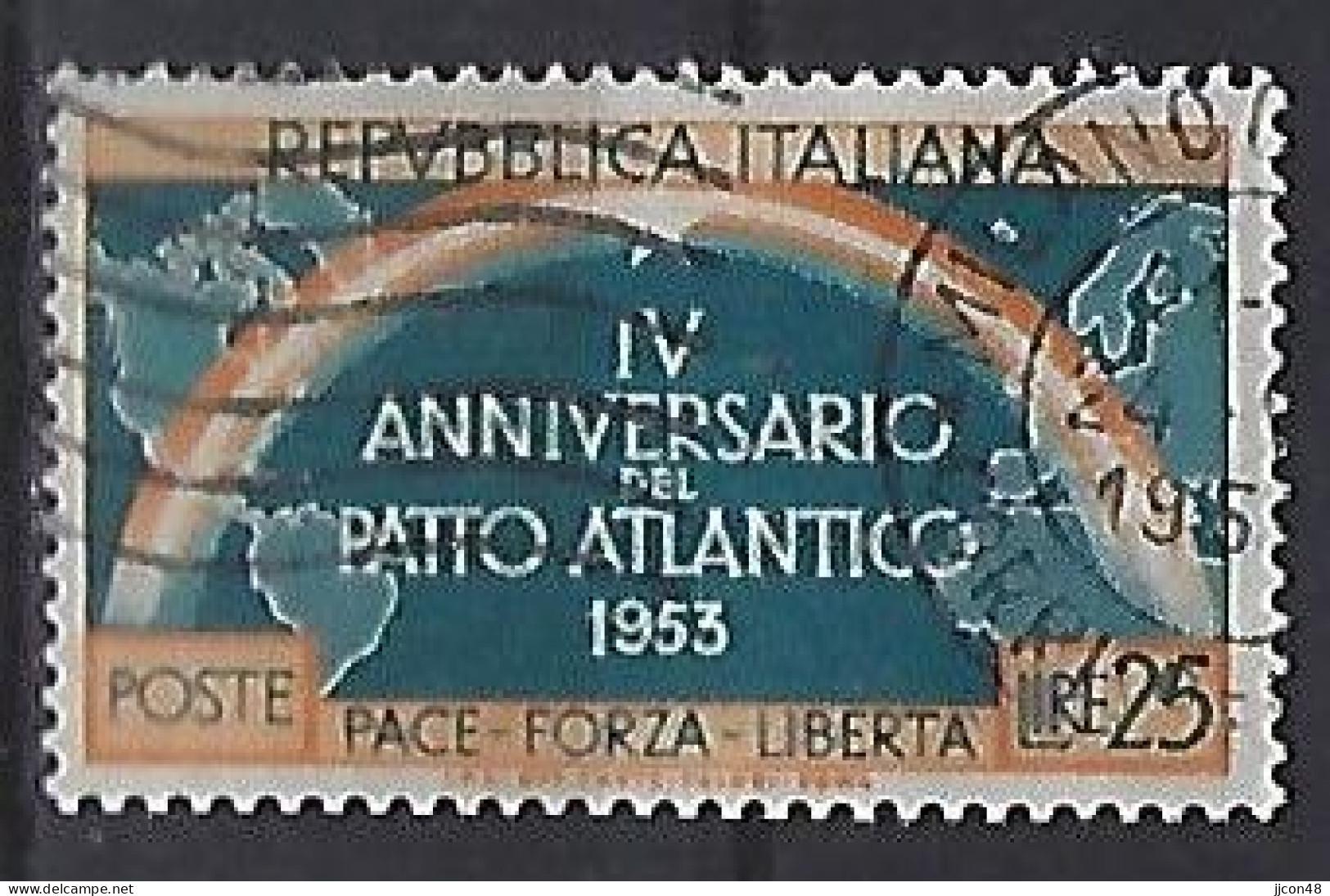 Italy 1953  4 Jahre NATO (o) Mi.896 - 1946-60: Used