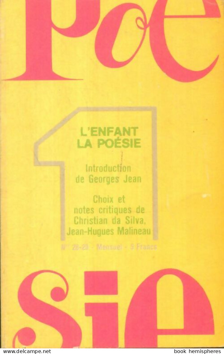 L'enfant La Poésie (1973) De Collectif - Otros & Sin Clasificación