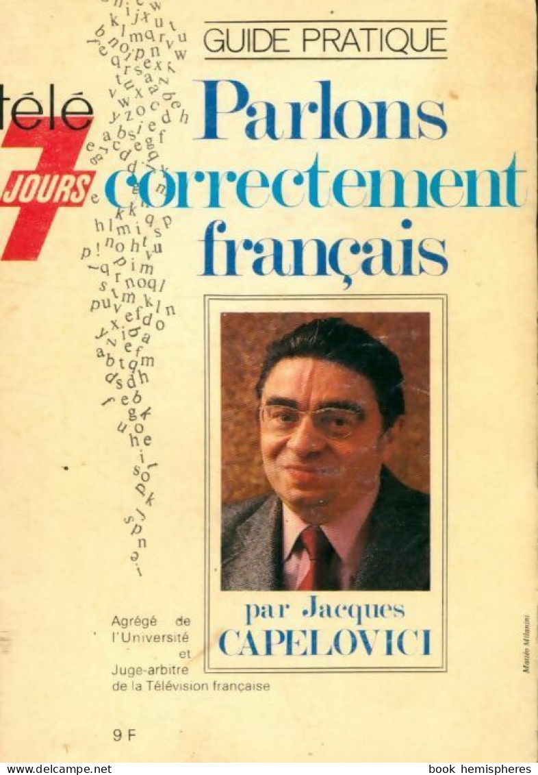 Parlons Correctement Français (1978) De Jacques Capelovici - Non Classés