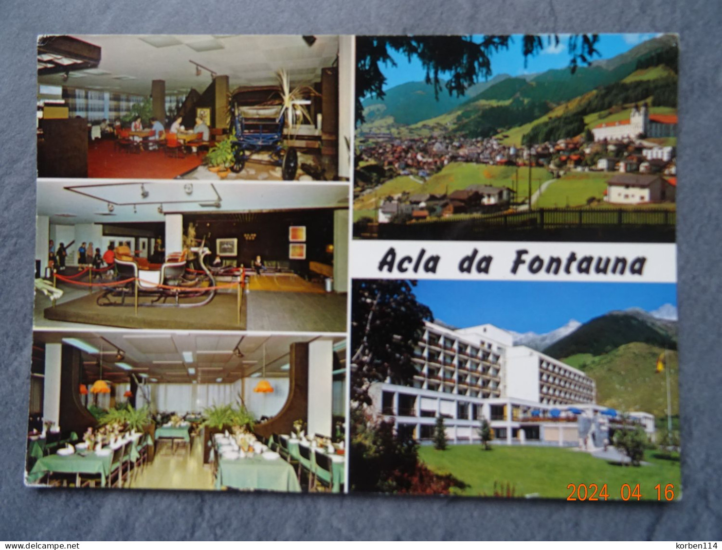 HOTEL    "  ACLA DA FONTAUNA  "   DISENTIS - Alberghi & Ristoranti