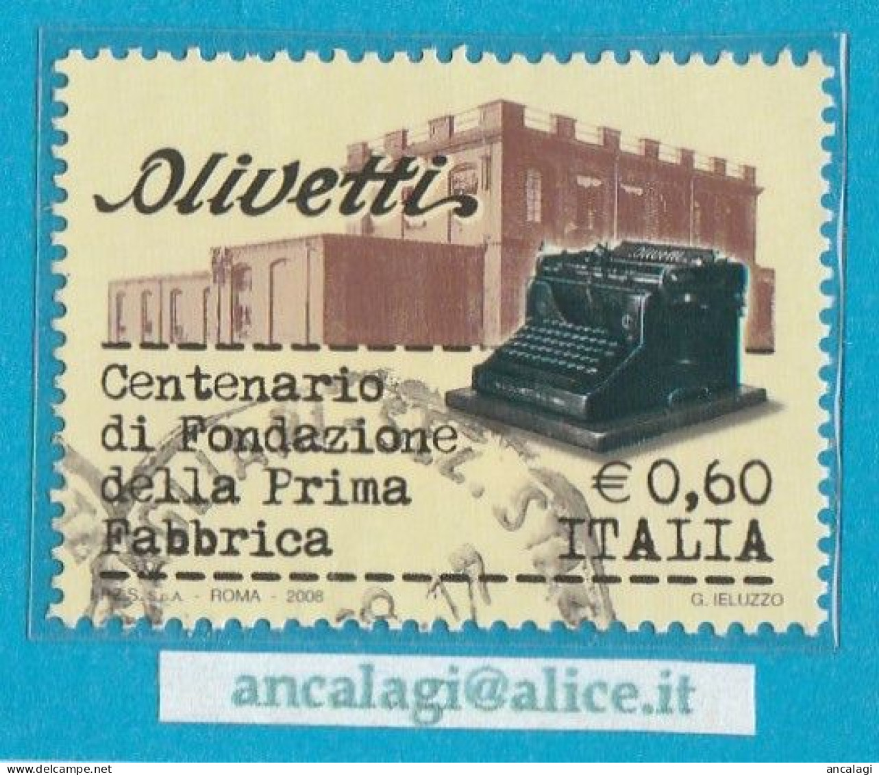 USATI ITALIA 2008 - Ref.1082 "OLIVETTI" 1 Val. - - 2001-10: Used