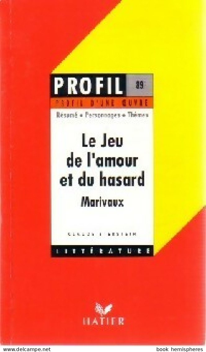 Le Jeu De L'amour Et Du Hasard (1992) De Marivaux - Andere & Zonder Classificatie