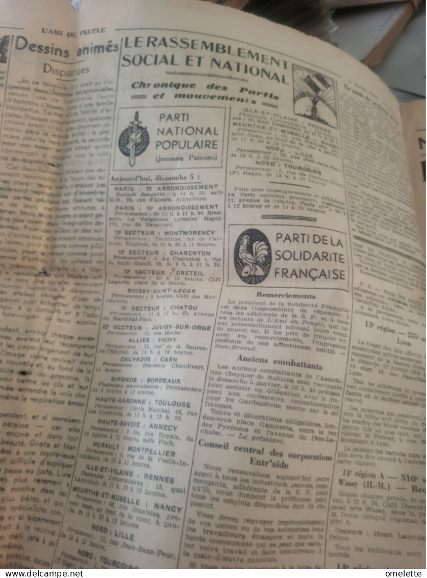 AMI PEUPLE 36//CHOISY ROI LE GRIX /ROOSEVELT EMBARGO PETROLE/CHANCEL LAVAL HERRIOT /RASSEMBLEMENT SOCIAL ET NATIONAL - Autres & Non Classés