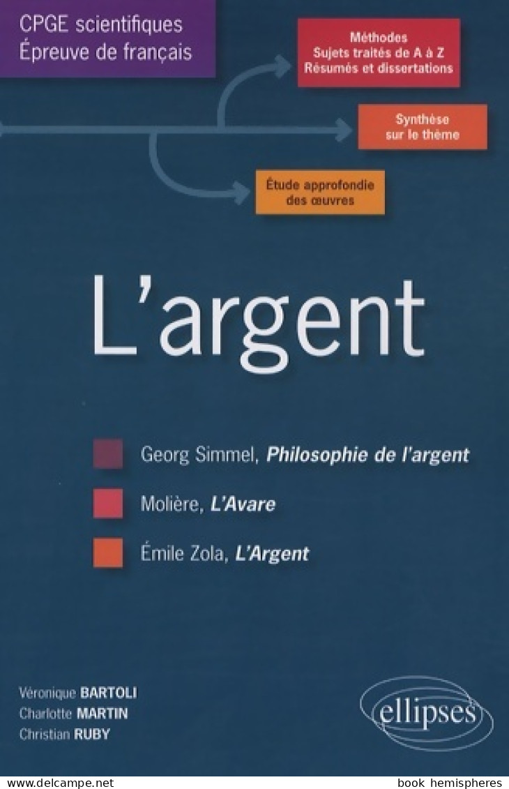 L'Argent; 3 En 1 Prepa Sciences Français (2009) De Véronique Bartoli - Psychologie/Philosophie