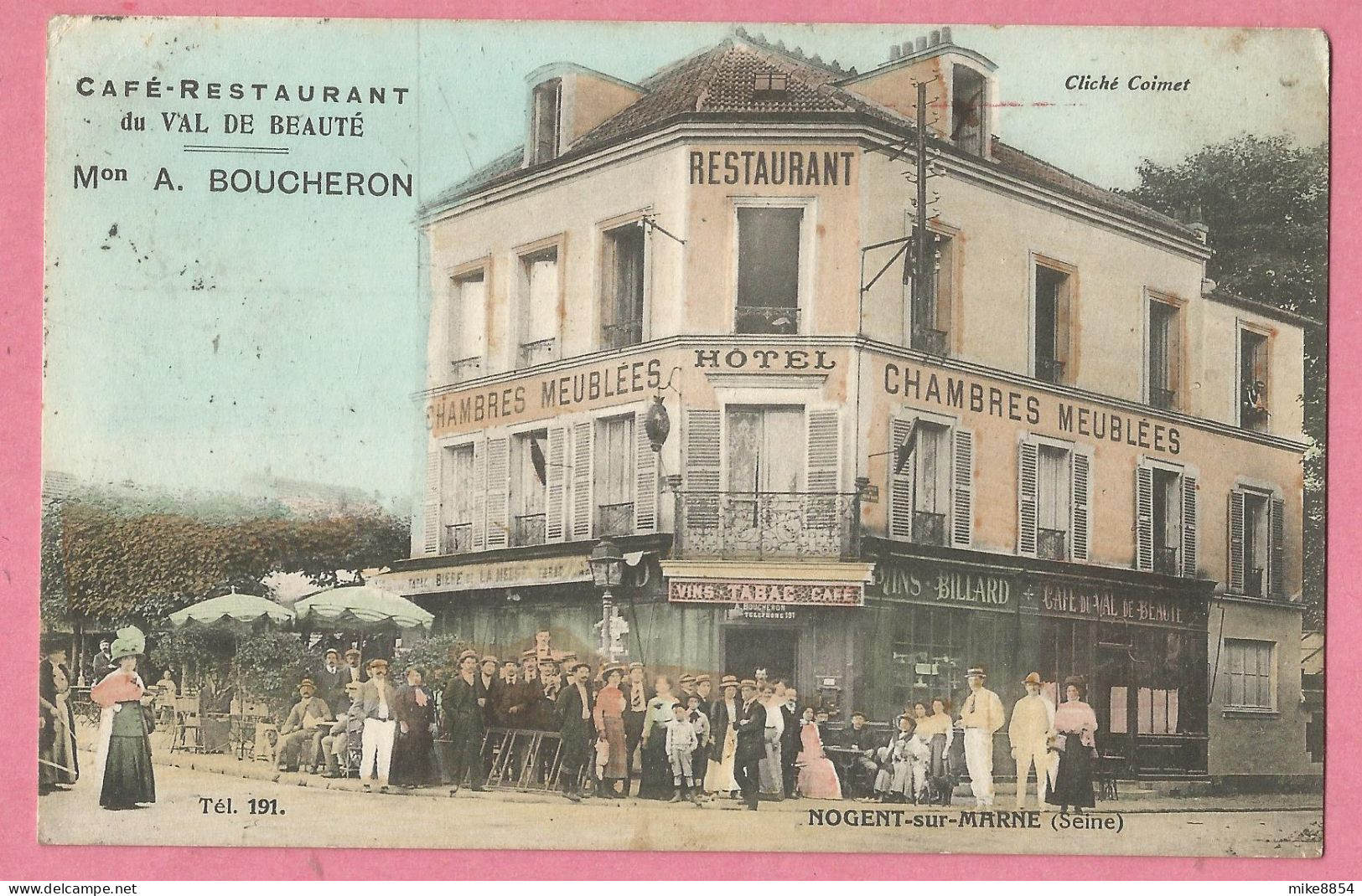 SAS0332  CPA  NOGENT-SUR-MARNE  (Seine) CAFE RESTAURANT De VAL DE BEAUTE - Maison A. BOUCHERON   ++++++ - Nogent Sur Marne