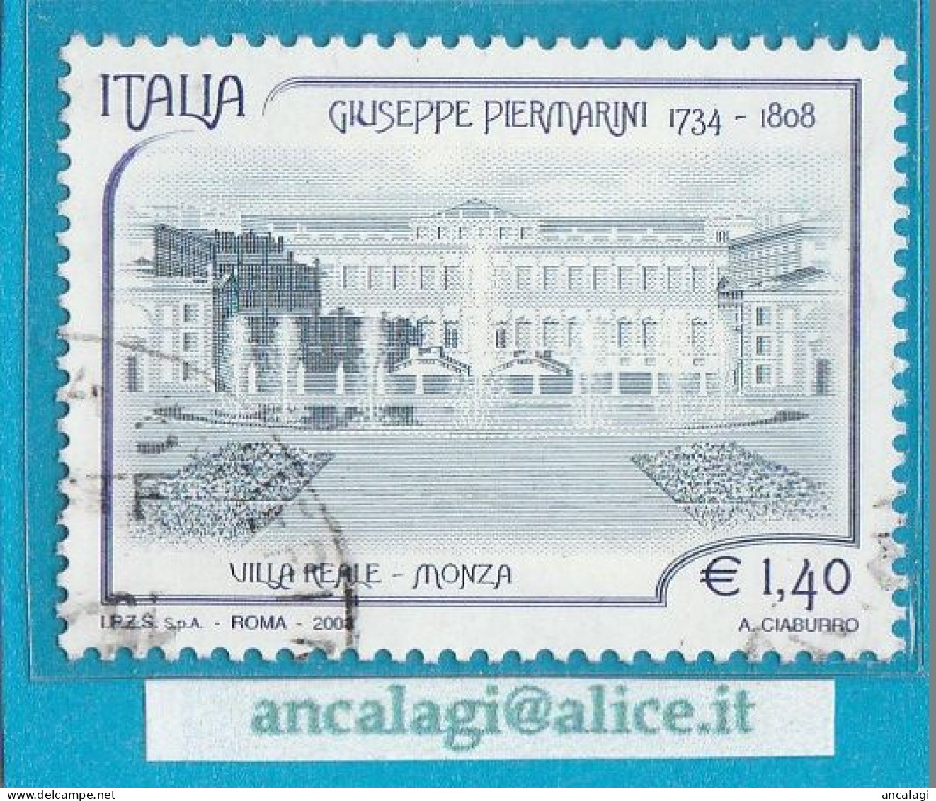 USATI ITALIA 2008 - Ref.1083 "GIUSEPPE PIERMARINI" 1 Val. - - 2001-10: Gebraucht