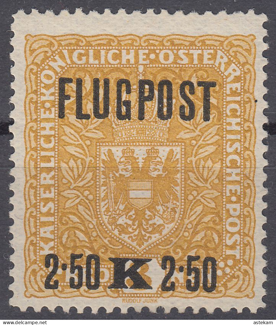 AUSTRIA 1918, MiNo 226yA, SEPARATE MNH STAMP For AIRMAIL VIEN-KIEV With WHITE PAPER In GOOD QUALITY - Usados