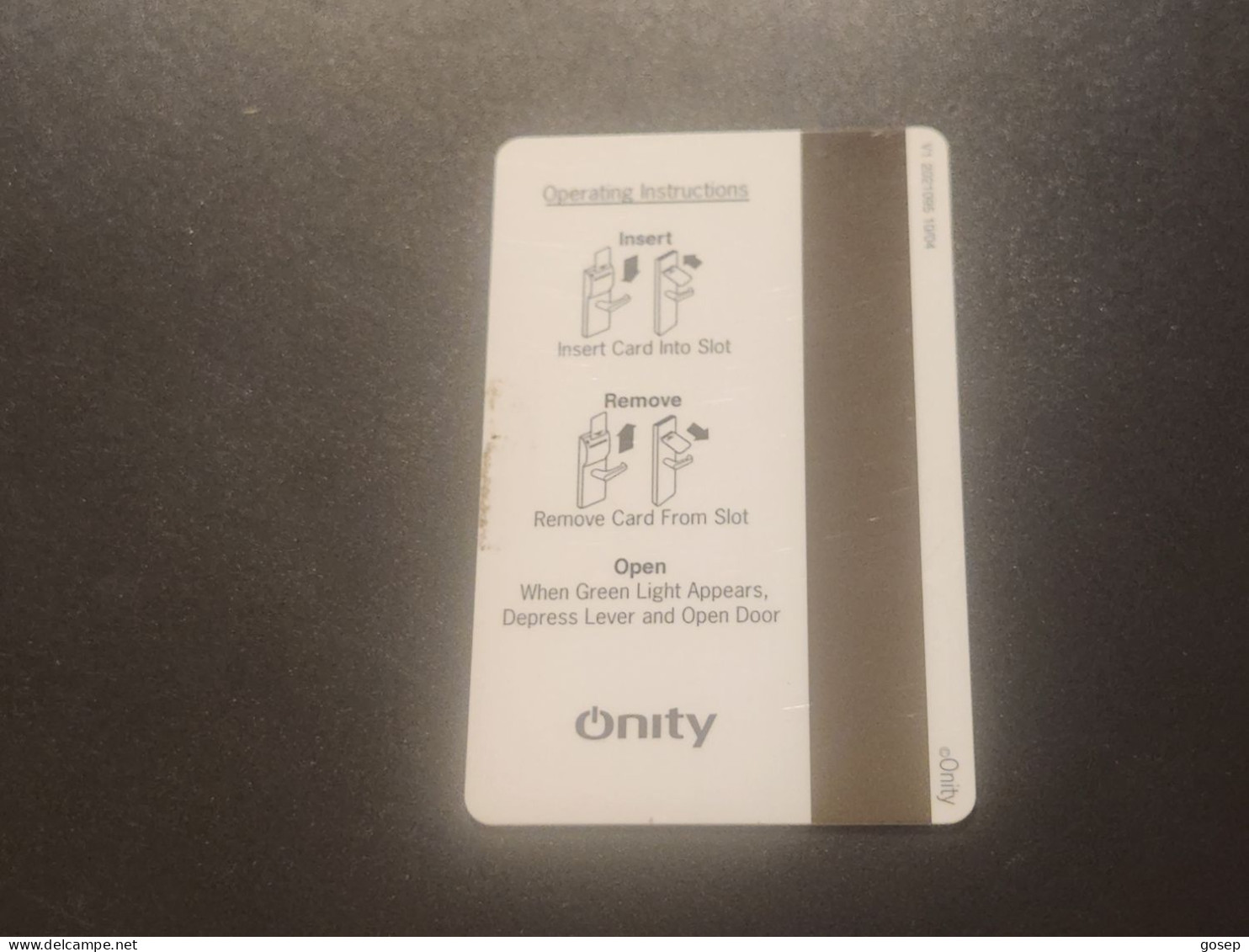 Onity HOTAL KEY-(1048)(?)GOOD CARD - Cartas De Hotels