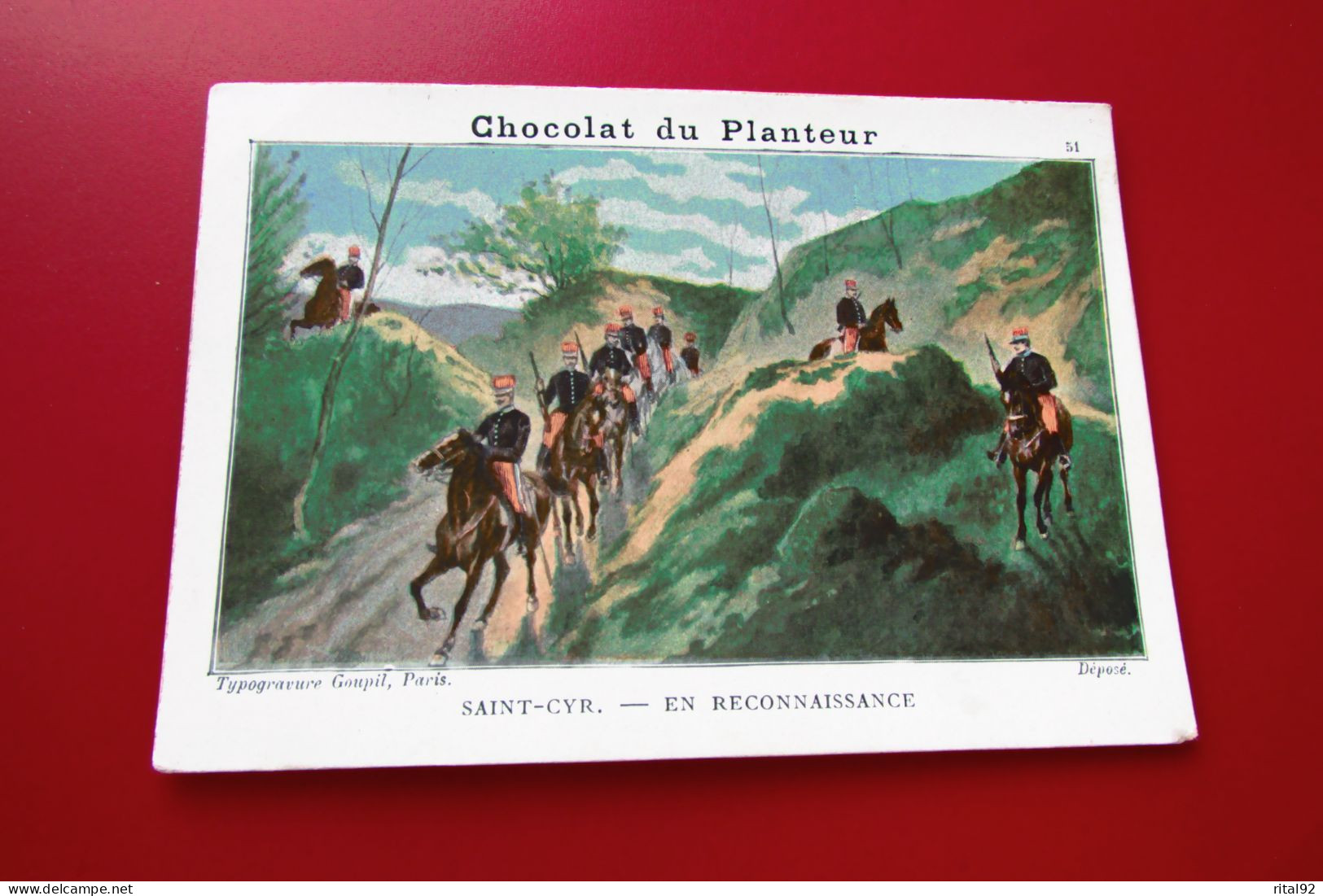 Chromo "Chocolat Du PLANTEUR" - Série "Armée Française 1900" - Otros & Sin Clasificación