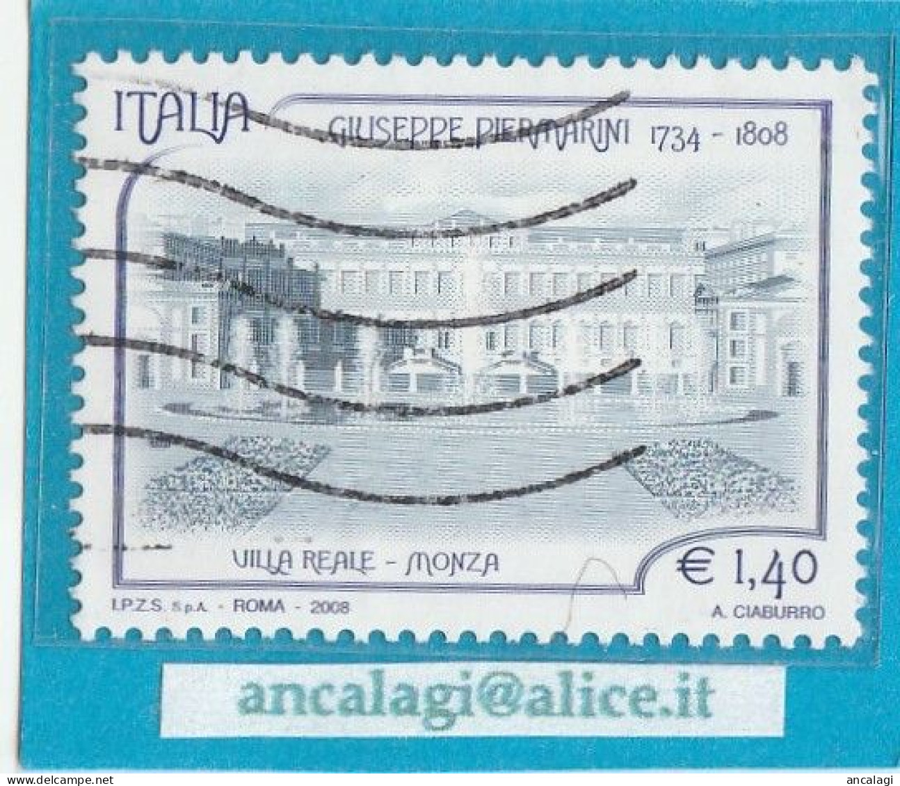 USATI ITALIA 2008 - Ref.1083A "GIUSEPPE PIERMARINI" 1 Val. - - 2001-10: Usados