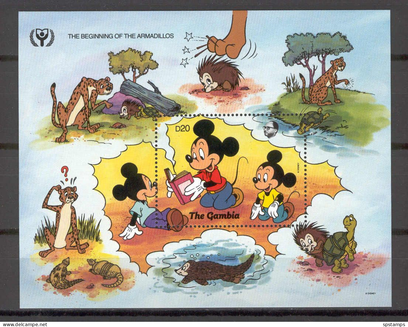 Disney Gambia 1991 The Beginning Of The Armadillos MS MNH - Disney