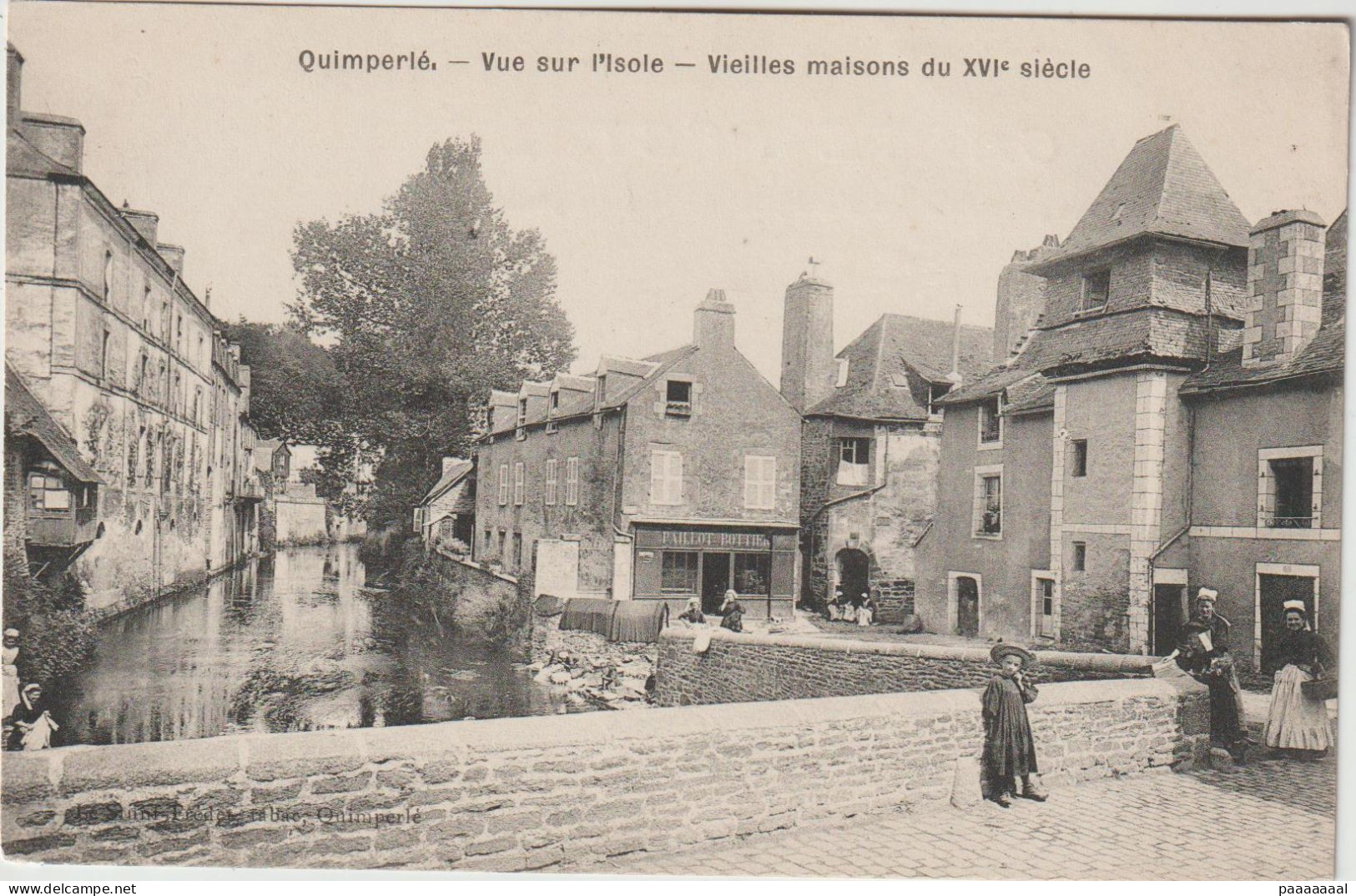 QUIMPERLE  VUE SUR L ISOLE VIEILLES MAISONS DU 16è SIECLE - Quimperlé