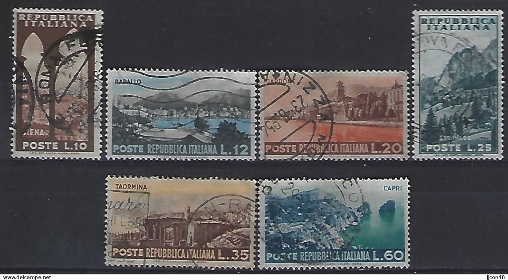 Italy 1953  Landschaften (o) Mi.900-905 - 1946-60: Oblitérés