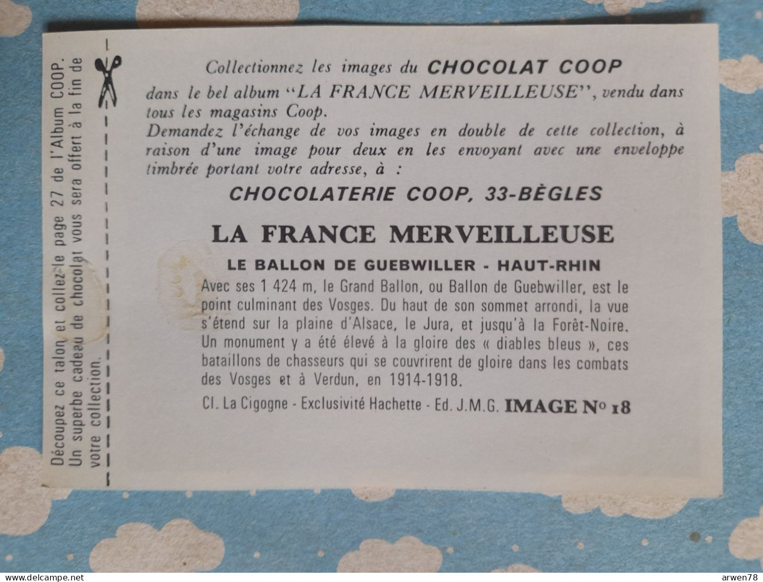 IMAGE COOP N° 18 LE BALLON DE GUEBWILLER HAUT - RHIN - Autres & Non Classés